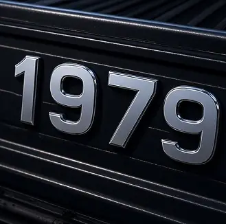 Example concept image: chrome numbers on a tailgate, rendered in the site style